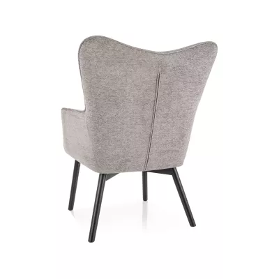 Čalouněné křeslo KAYLAN - světle šedé / černé