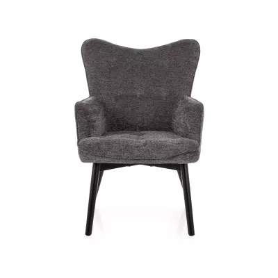 Čalouněné křeslo KAYLAN - tmavě šedé / černé