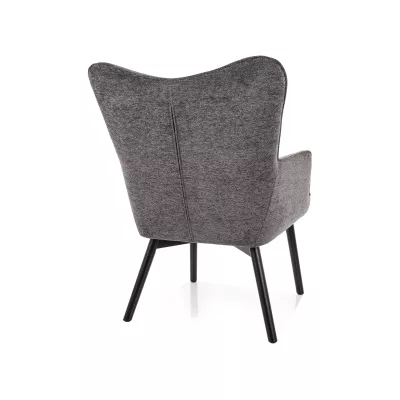 Čalouněné křeslo KAYLAN - tmavě šedé / černé