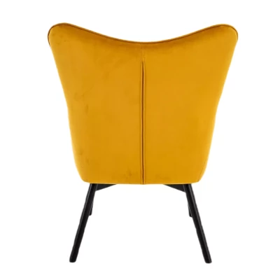 Čalouněné křeslo KAYLAN - hořčicové / černé