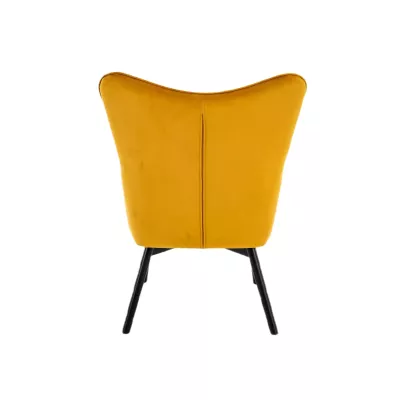 Čalouněné křeslo KAYLAN - hořčicové / černé