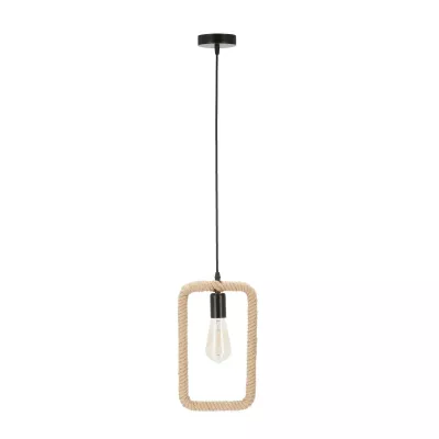 Závěsné osvětlení OSTOR - 1xE27, 40W, černé / béžové