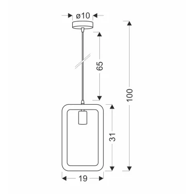 Závěsné osvětlení OSTOR - 1xE27, 40W, černé / béžové