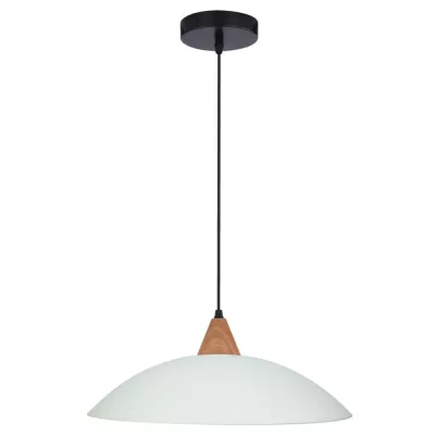 Závěsné osvětlení na lanku OTRIKS - 1xE27, 60W, černé / bílé