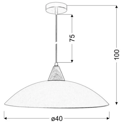 Závěsné osvětlení na lanku OTRIKS - 1xE27, 60W, černé / bílé