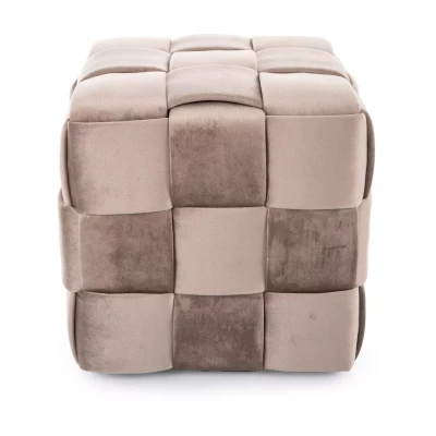 Taburet kostka AMITAI - béžový