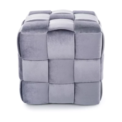 Taburet kostka AMITAI - šedý