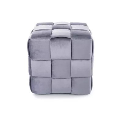 Taburet kostka AMITAI - šedý