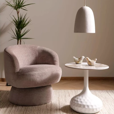 Elegantní čalouněné křeslo AGUSTIN - tmavě béžové