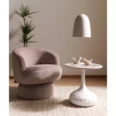 Elegantní čalouněné křeslo AGUSTIN - tmavě béžové