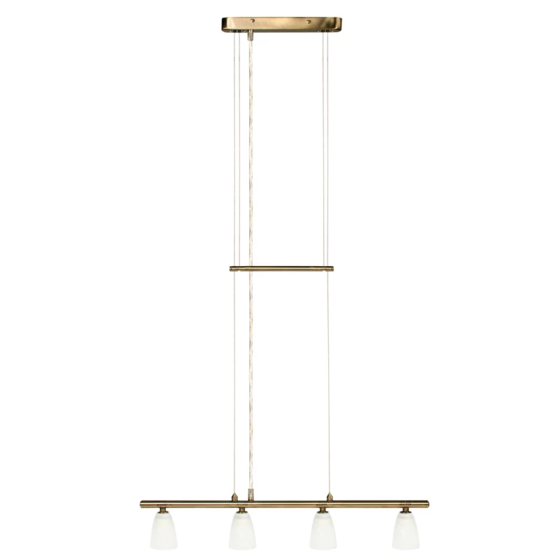 Závěsné moderní svítidlo nad jídelní stůl PARMA - 4xG9, 40W, patina / zlaté