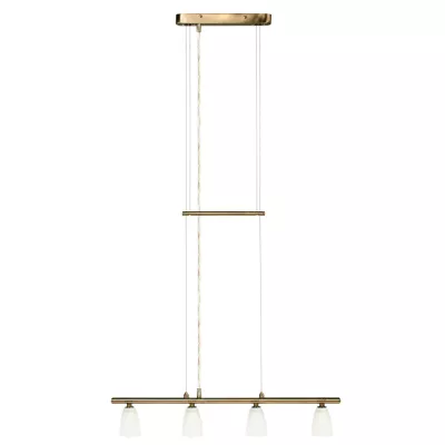 Závěsné moderní svítidlo nad jídelní stůl PARMA - 4xG9, 40W, patina / zlaté