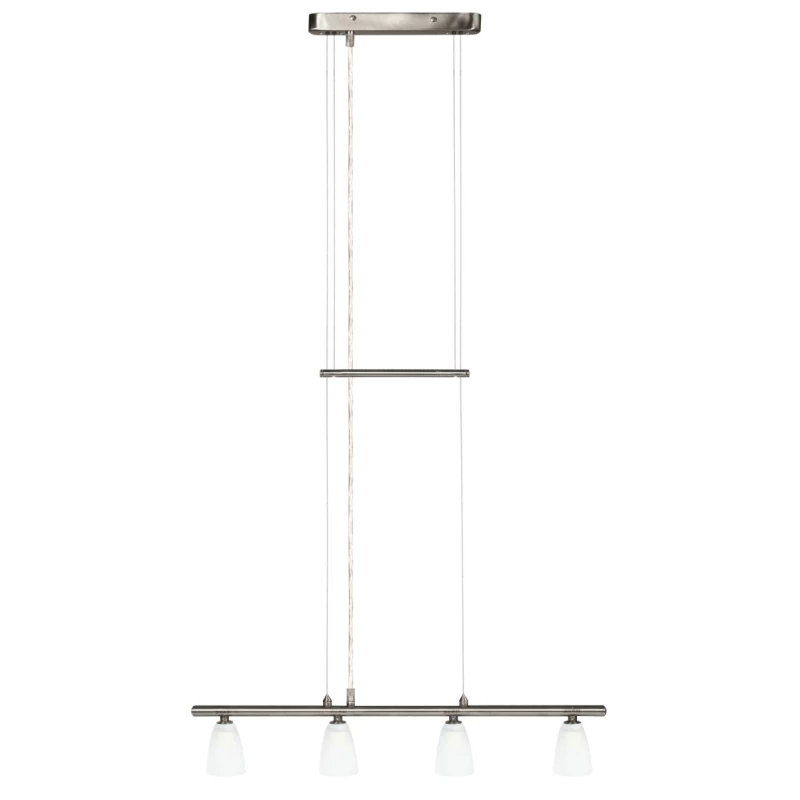 Závěsné moderní svítidlo nad jídelní stůl PARMA - 4xG9, 40W, stříbrné