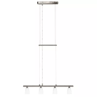 Závěsné moderní svítidlo nad jídelní stůl PARMA - 4xG9, 40W, stříbrné