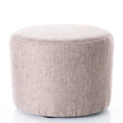 Kulatý taburet DOLORES 1 - béžový