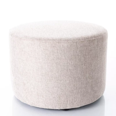 Kulatý taburet DOLORES 1 - světle béžový