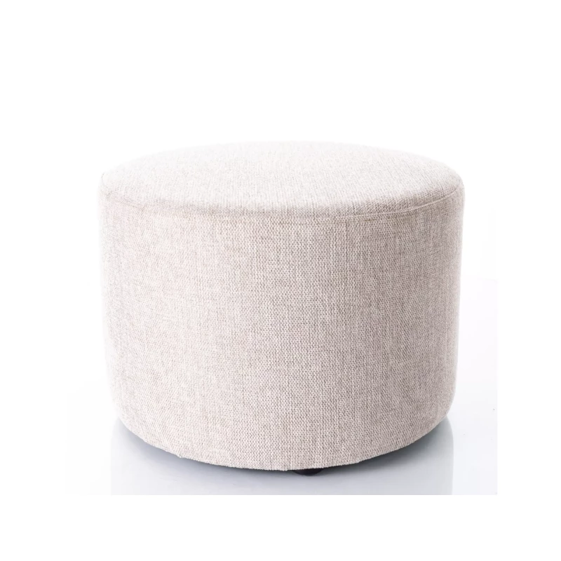 Kulatý taburet DOLORES 1 - světle béžový