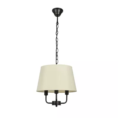 Moderní závěsné svítidlo PASTERI - 3xE14, 40W, černá / béžová