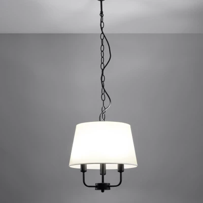 Moderní závěsné svítidlo PASTERI - 3xE14, 40W, černá / béžová