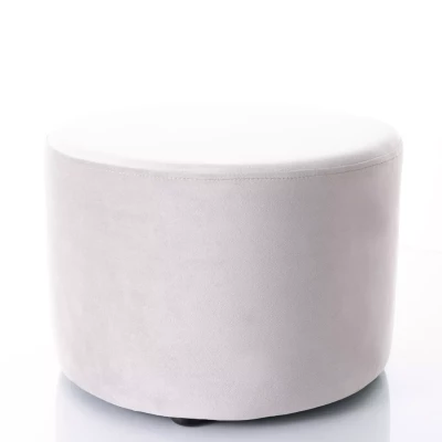 Kulatý taburet DOLORES 2 - světle šedý