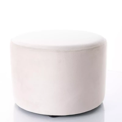 Kulatý taburet DOLORES 2 - světle béžový