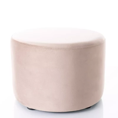 Kulatý taburet DOLORES 2 - tmavě béžový