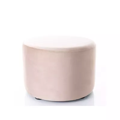 Kulatý taburet DOLORES 2 - tmavě béžový