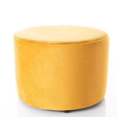 Kulatý taburet DOLORES 2 - žlutý