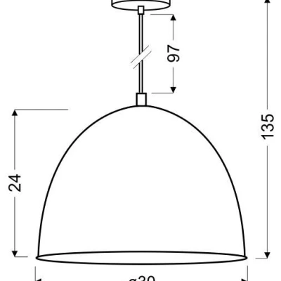 Závěsné industriální svítidlo na lanku PATCH - 1xE27, 60W, šedé / chromované