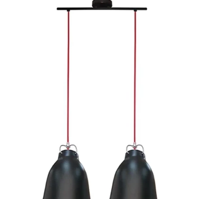 Závěsné světlo nad jídelní stůl PENSILVANIA - 2xE27, 60W, černé