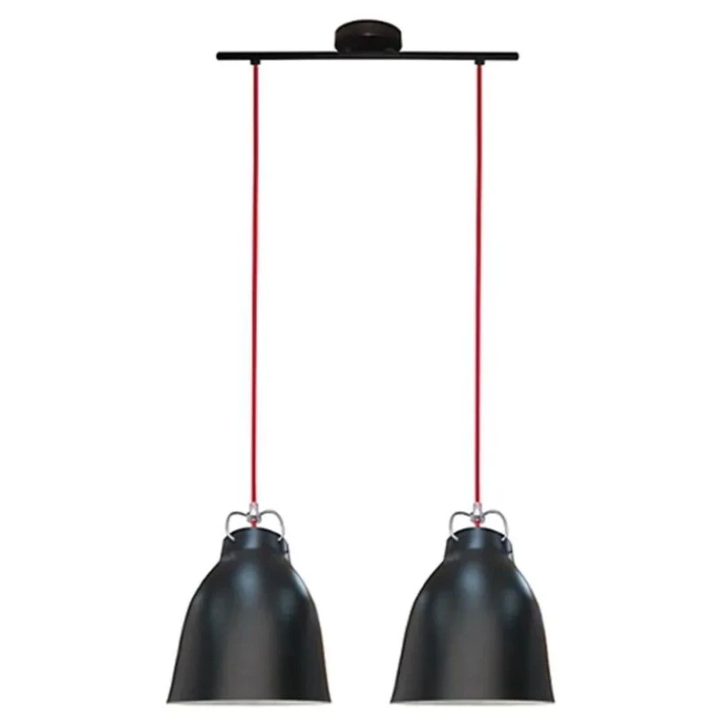 Závěsné světlo nad jídelní stůl PENSILVANIA - 2xE27, 60W, černé