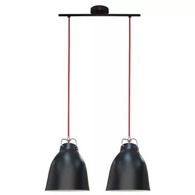 Závěsné světlo nad jídelní stůl PENSILVANIA - 2xE27, 60W, černé