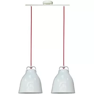 Závěsné světlo nad jídelní stůl PENSILVANIA - 2xE27, 60W, bílé