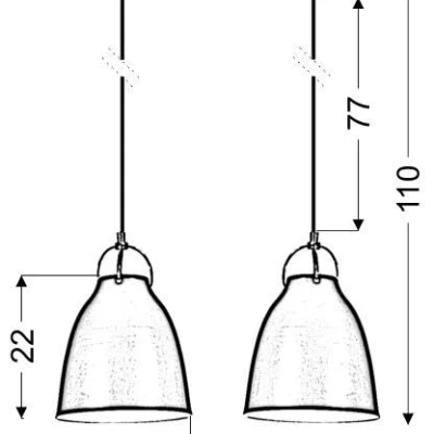 Závěsné světlo nad jídelní stůl PENSILVANIA - 2xE27, 60W, bílé