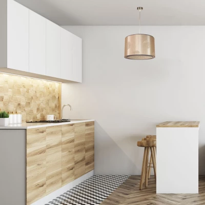 Závěsné osvětlení v boho stylu PERLA - 1xE27, 60W, béžové