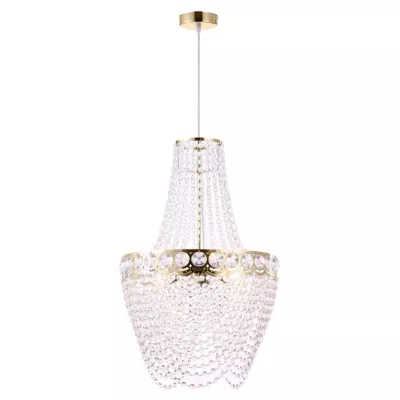 Designový závěsný lustr PERSEO - 3xE27, 60W, zlatý