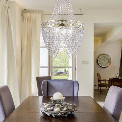 Designový závěsný lustr PERSEO - 3xE27, 60W, zlatý