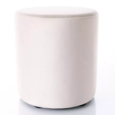 Kulatý taburet DOLORES 4 - světle béžový