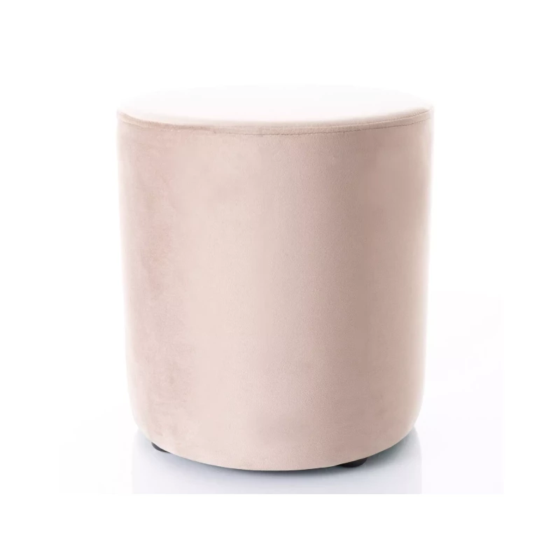 Kulatý taburet DOLORES 4 - tmavě béžový