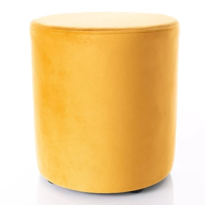 Kulatý taburet DOLORES 4 - žlutý
