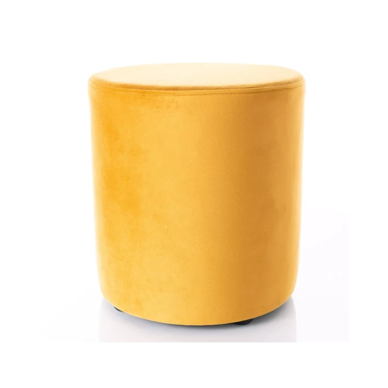 Kulatý taburet DOLORES 4 - žlutý