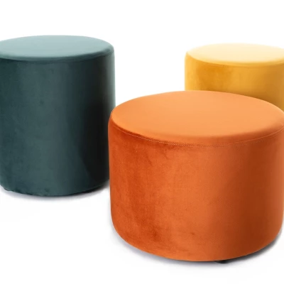 Kulatý taburet DOLORES 4 - petrolejový