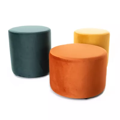 Kulatý taburet DOLORES 4 - petrolejový