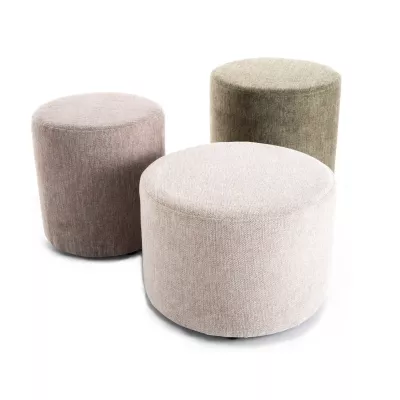 Kulatý taburet DOLORES 5 - béžový