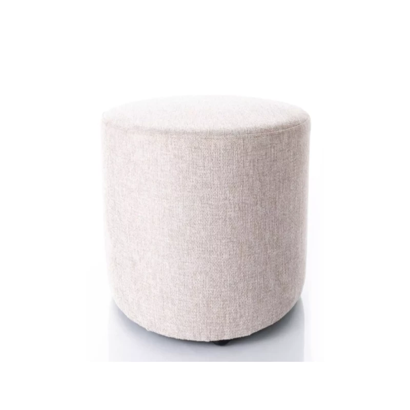 Kulatý taburet DOLORES 5 - světle béžový