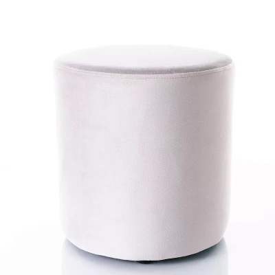 Kulatý taburet DOLORES 6 - světle šedý