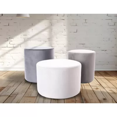 Kulatý taburet DOLORES 6 - šedý