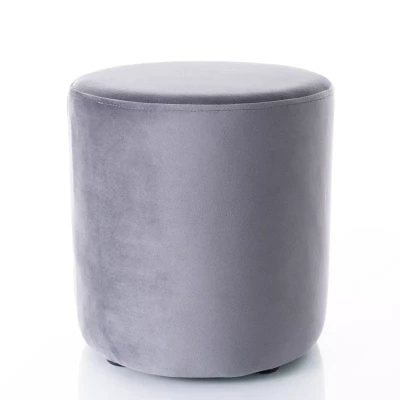 Kulatý taburet DOLORES 6 - tmavě šedý