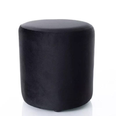 Kulatý taburet DOLORES 6 - černý