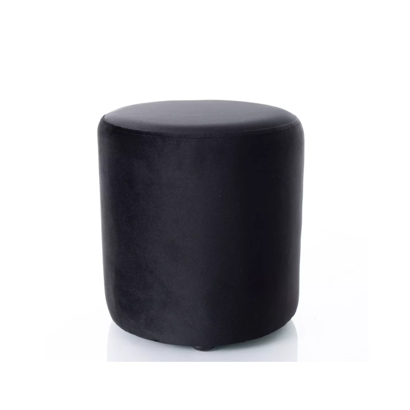 Kulatý taburet DOLORES 6 - černý